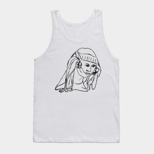 Veiled woman face portrait Tank Top